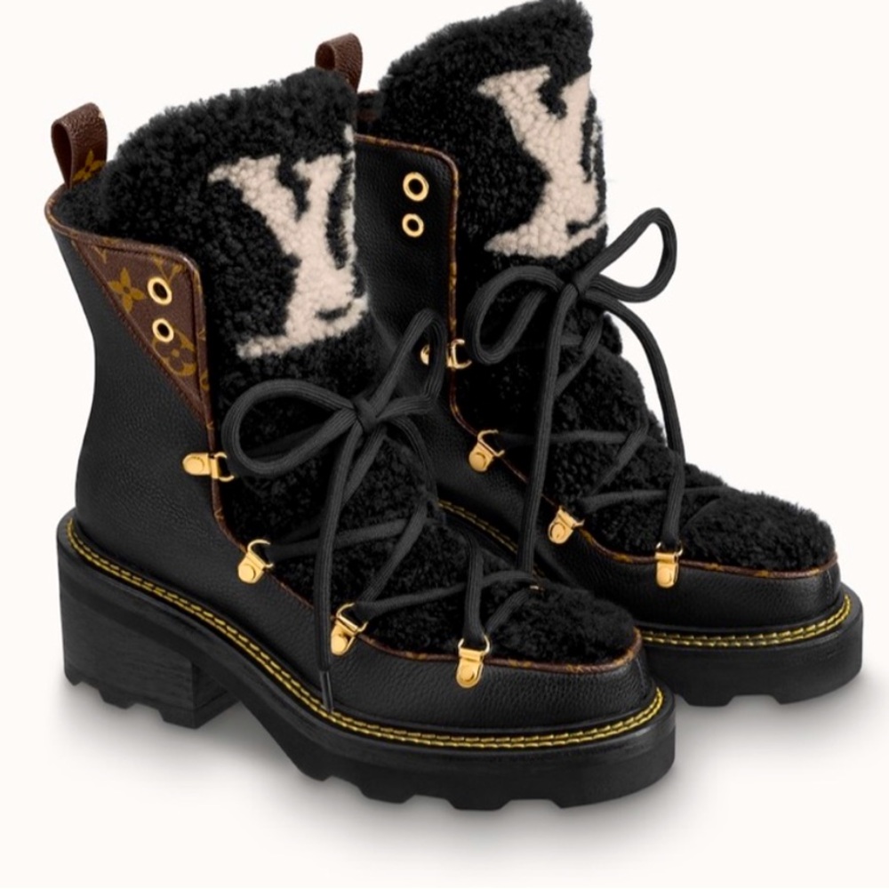 Louis Vuitton Lauréateq shearling beaubourg boots